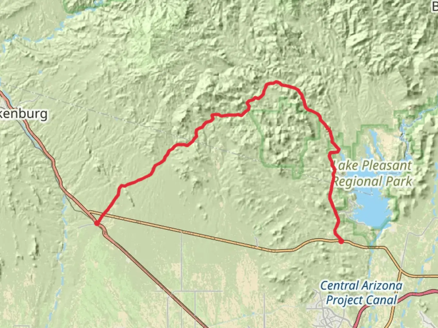 An image depicting the trail Morristown to West Carefree Highway Horseshoe Trail and its surrounding area.