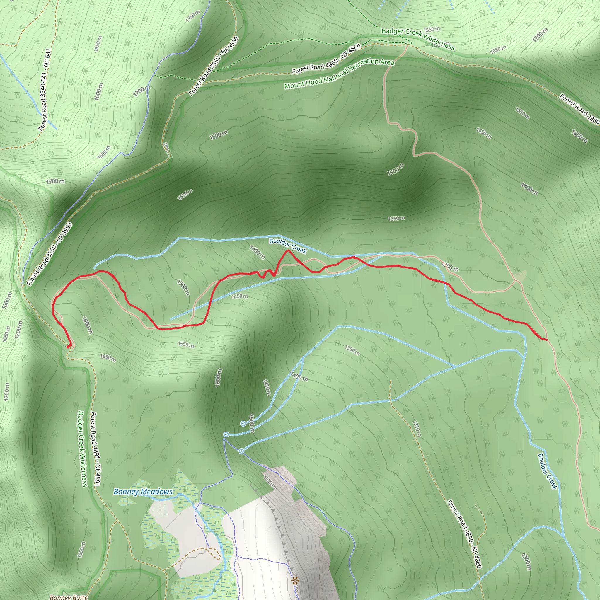 Crane Prairie Trail mobile static map