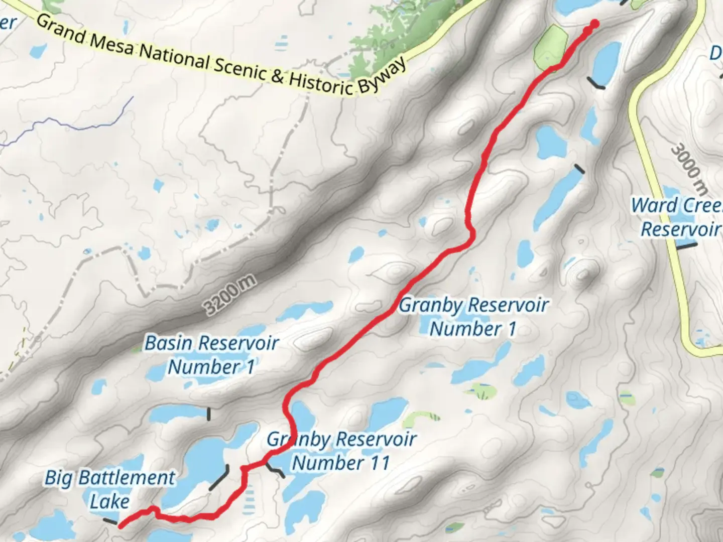 An image depicting the trail Granby Reservoirs Walk and its surrounding area.