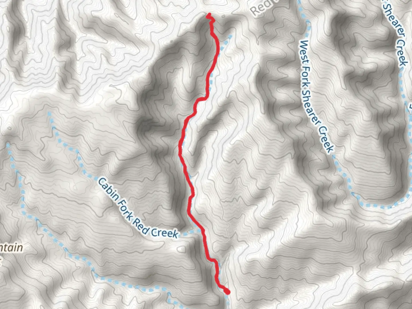 An image depicting the trail Red Creek Trail and its surrounding area.