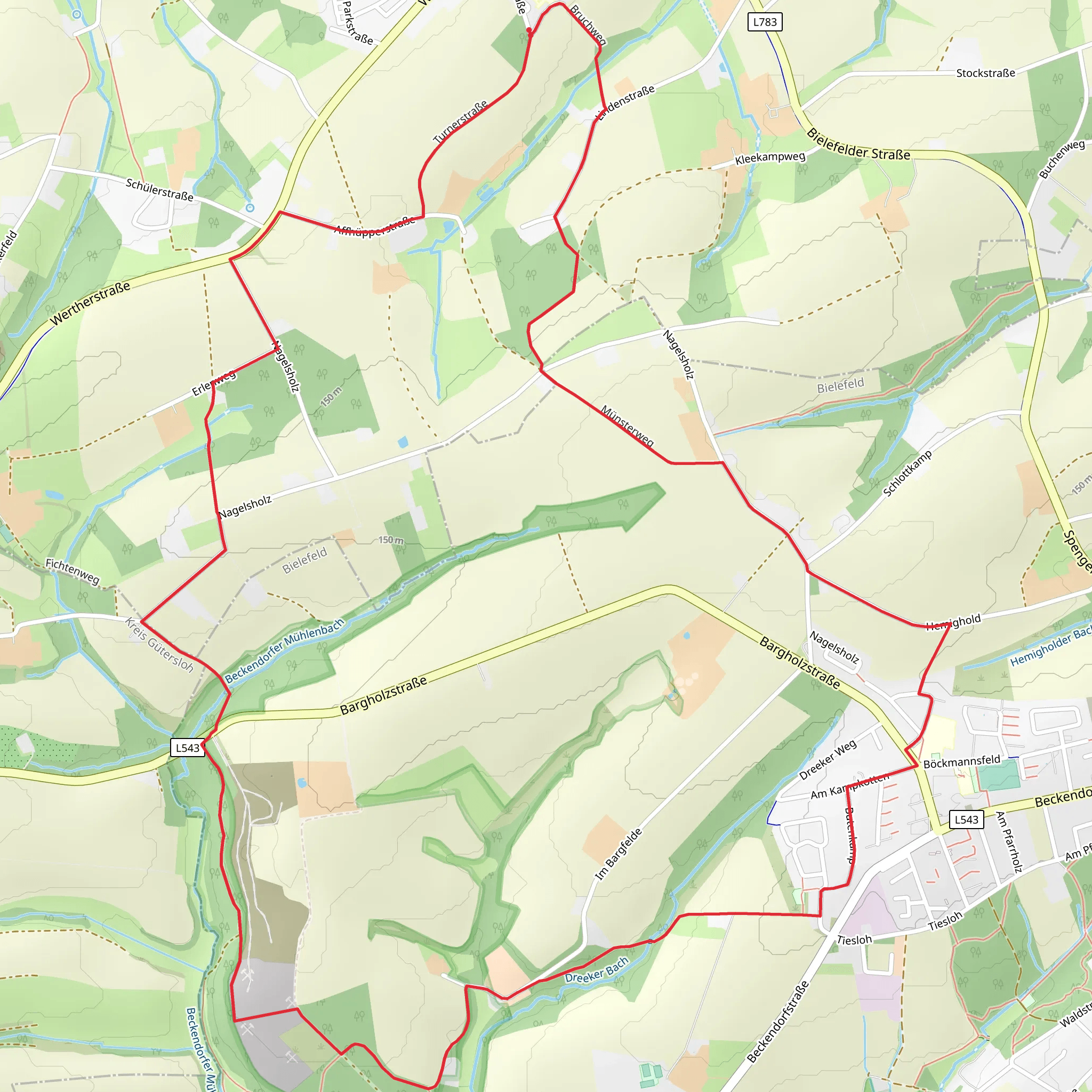 Joellenbeck Loop mobile static map