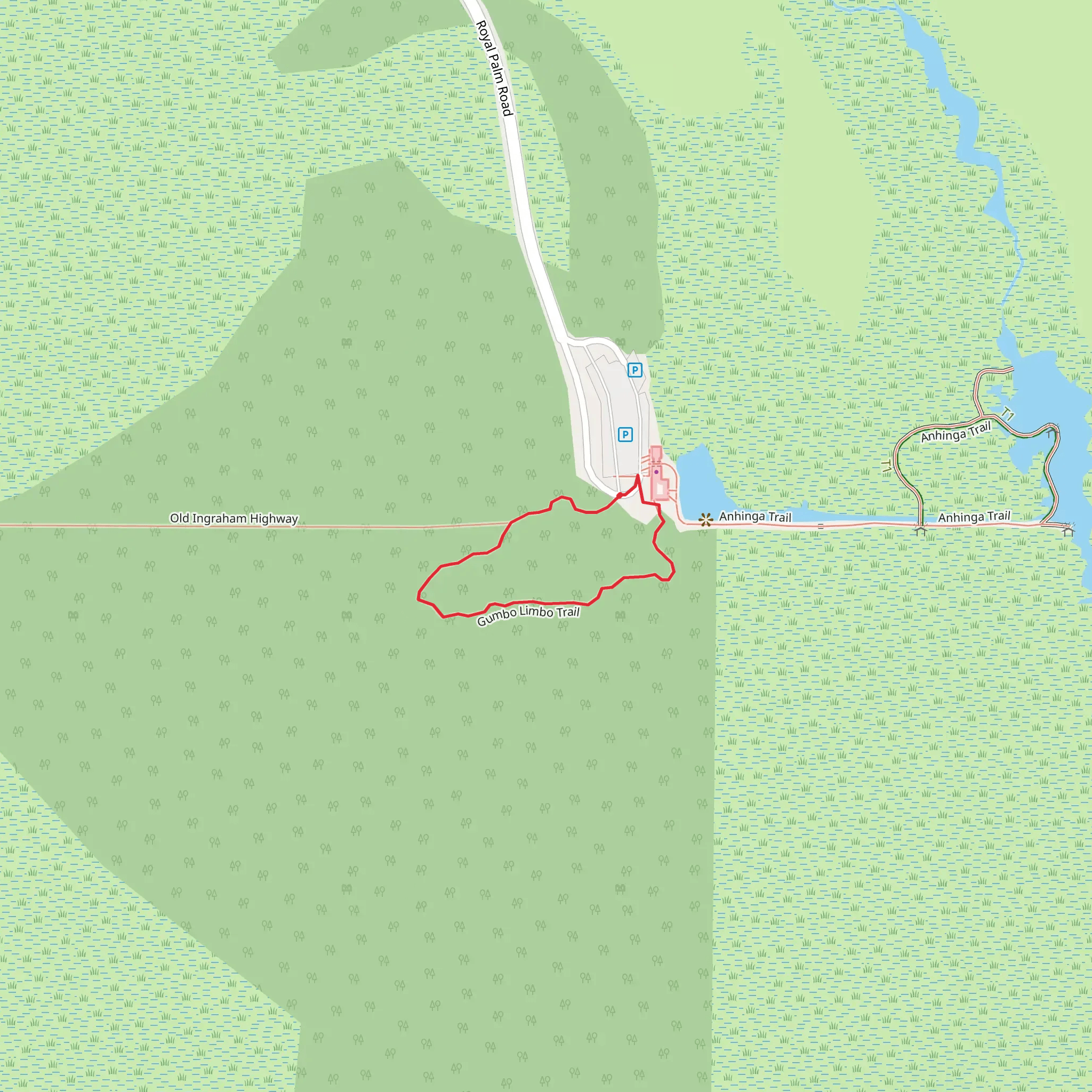 Gumbo Limbo Trail mobile static map