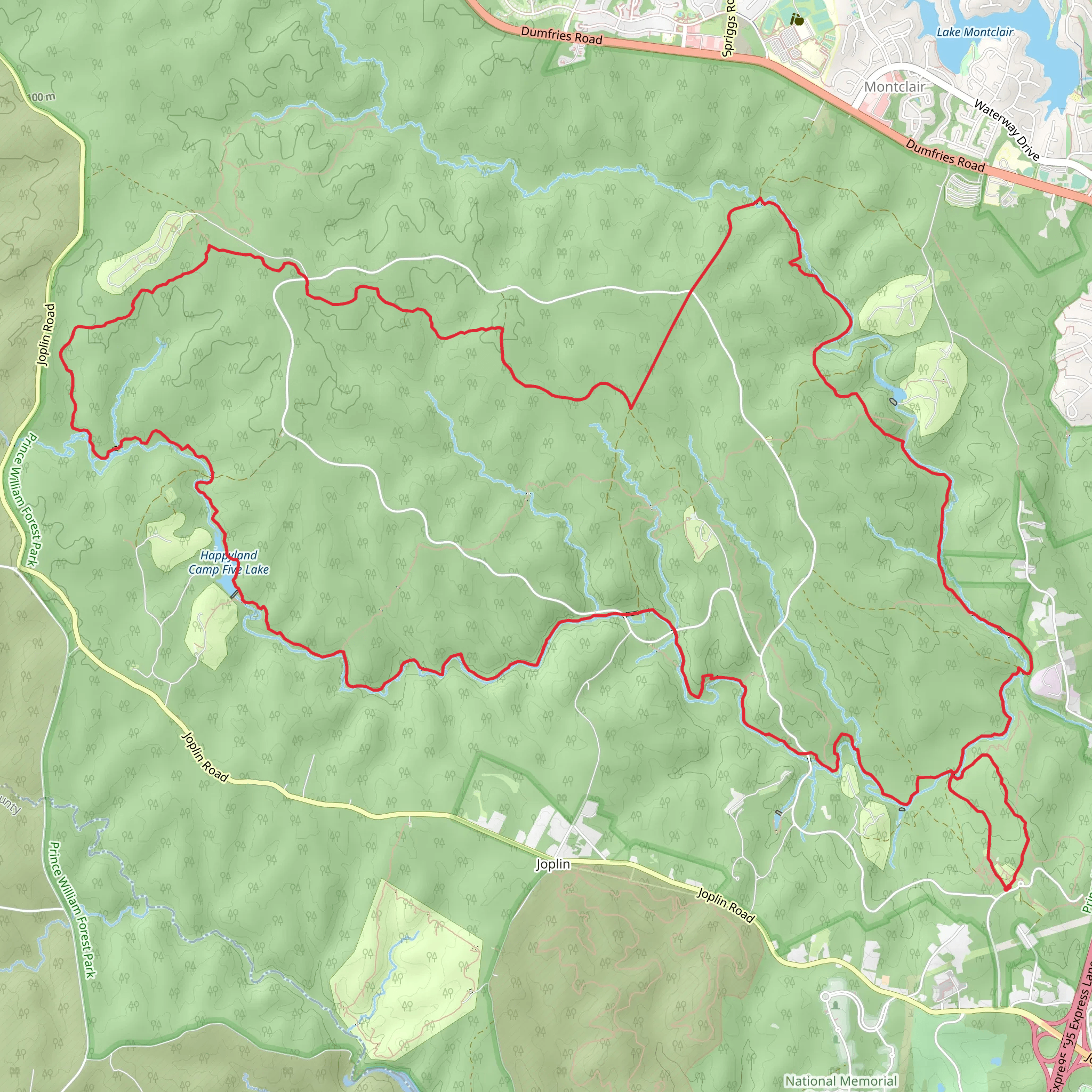 North Valley and South Valley Loop Trail mobile static map