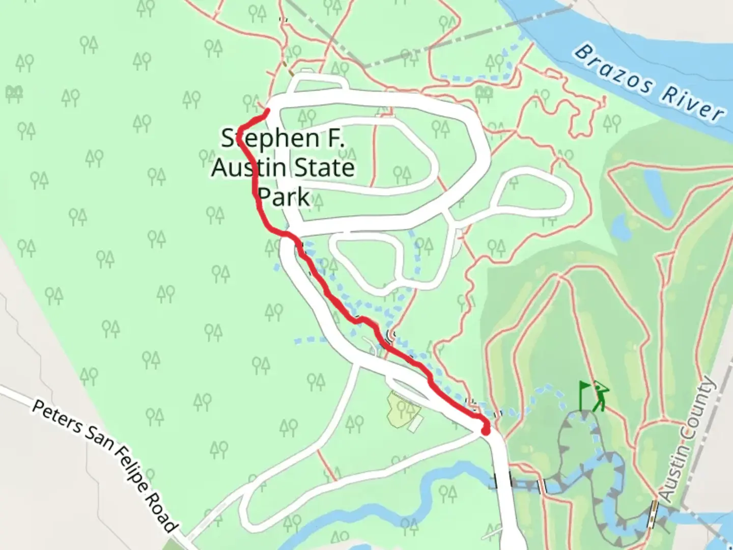 An image depicting the trail Pileated Trail and its surrounding area.