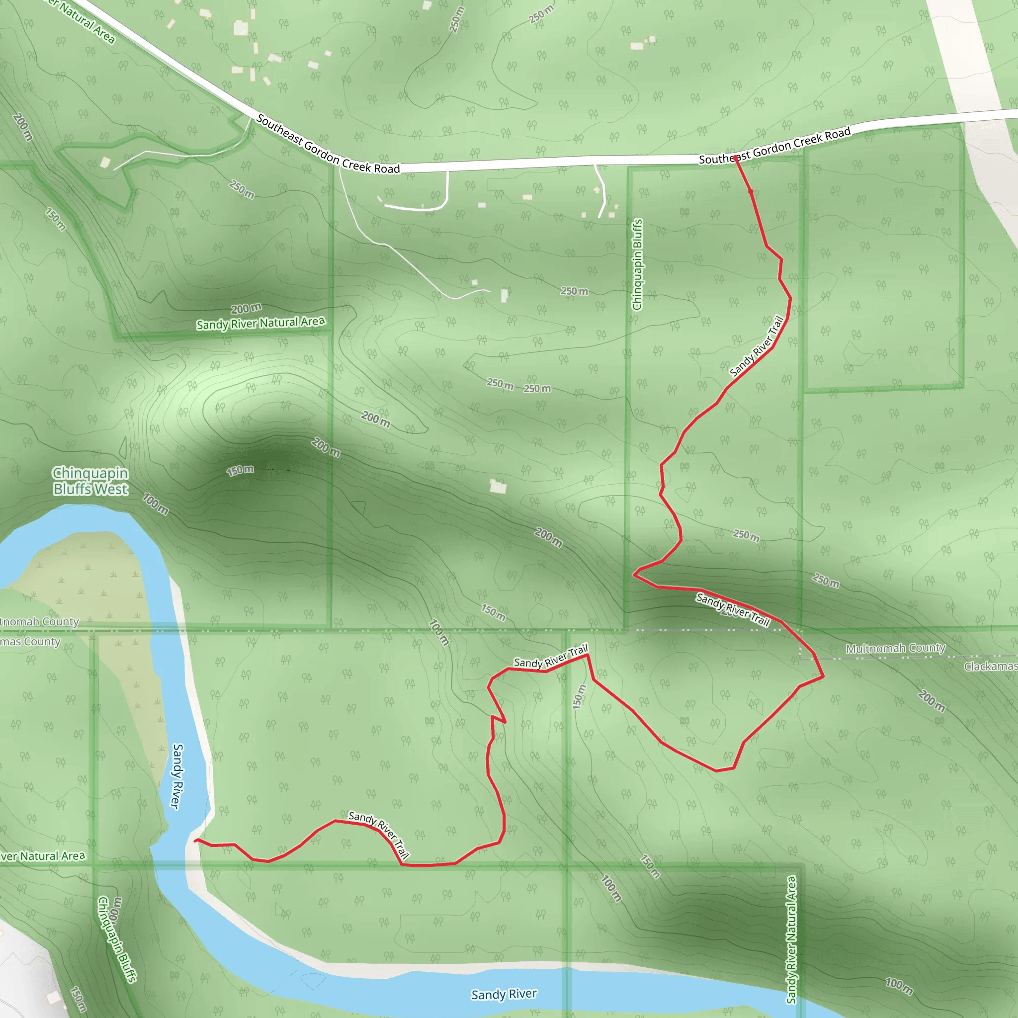 Sandy River Trail mobile static map