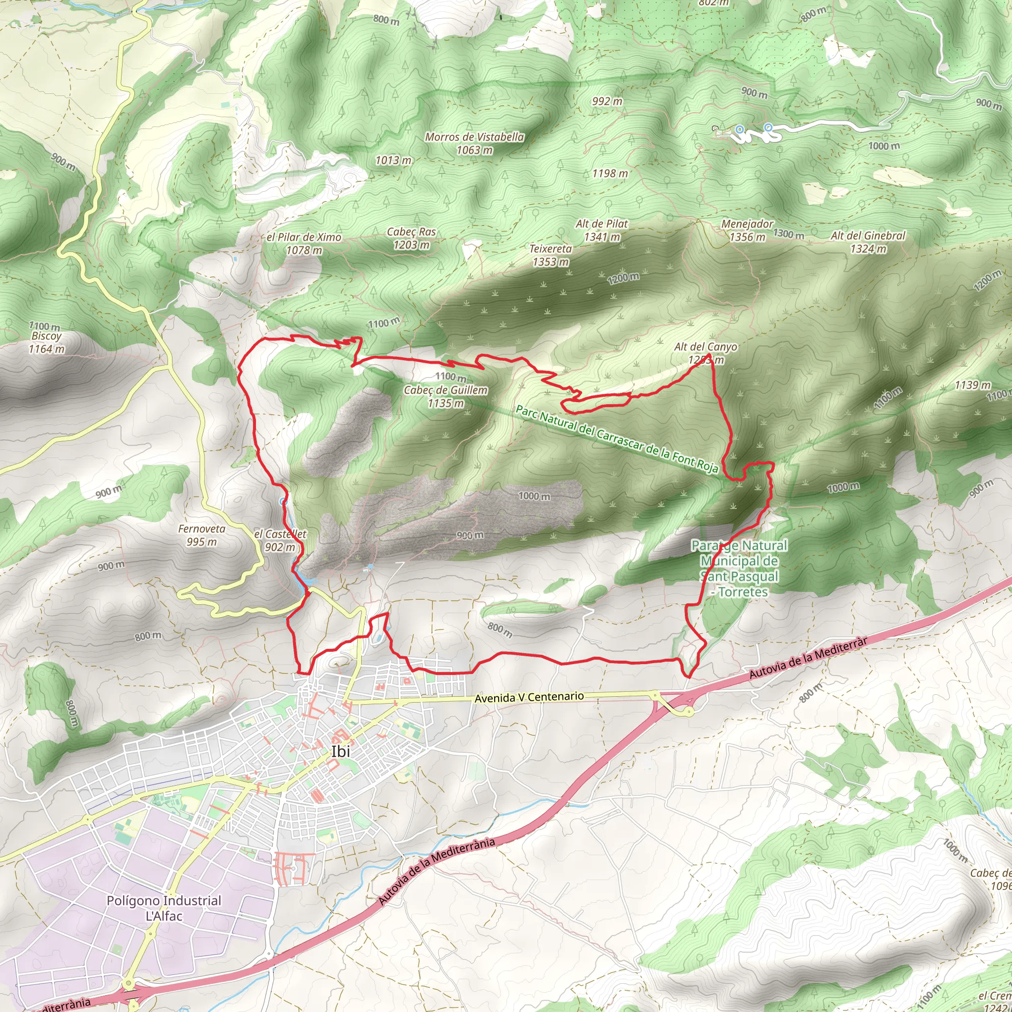 Camí dels Geladors PR CV 127 mobile static map