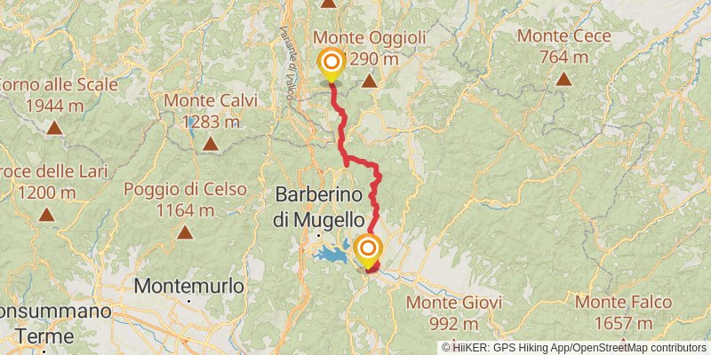 Via Degli Dei stage 4 Map