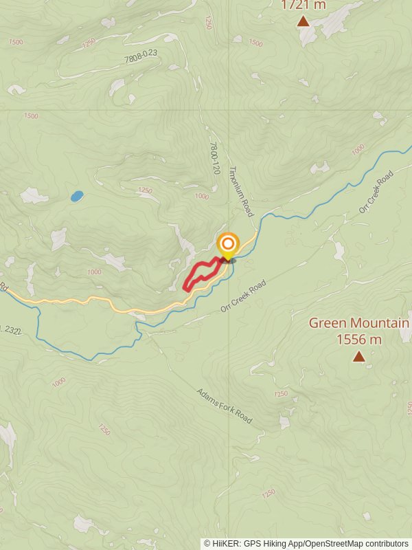 Cat Creek Short Loop Trail mobile static map