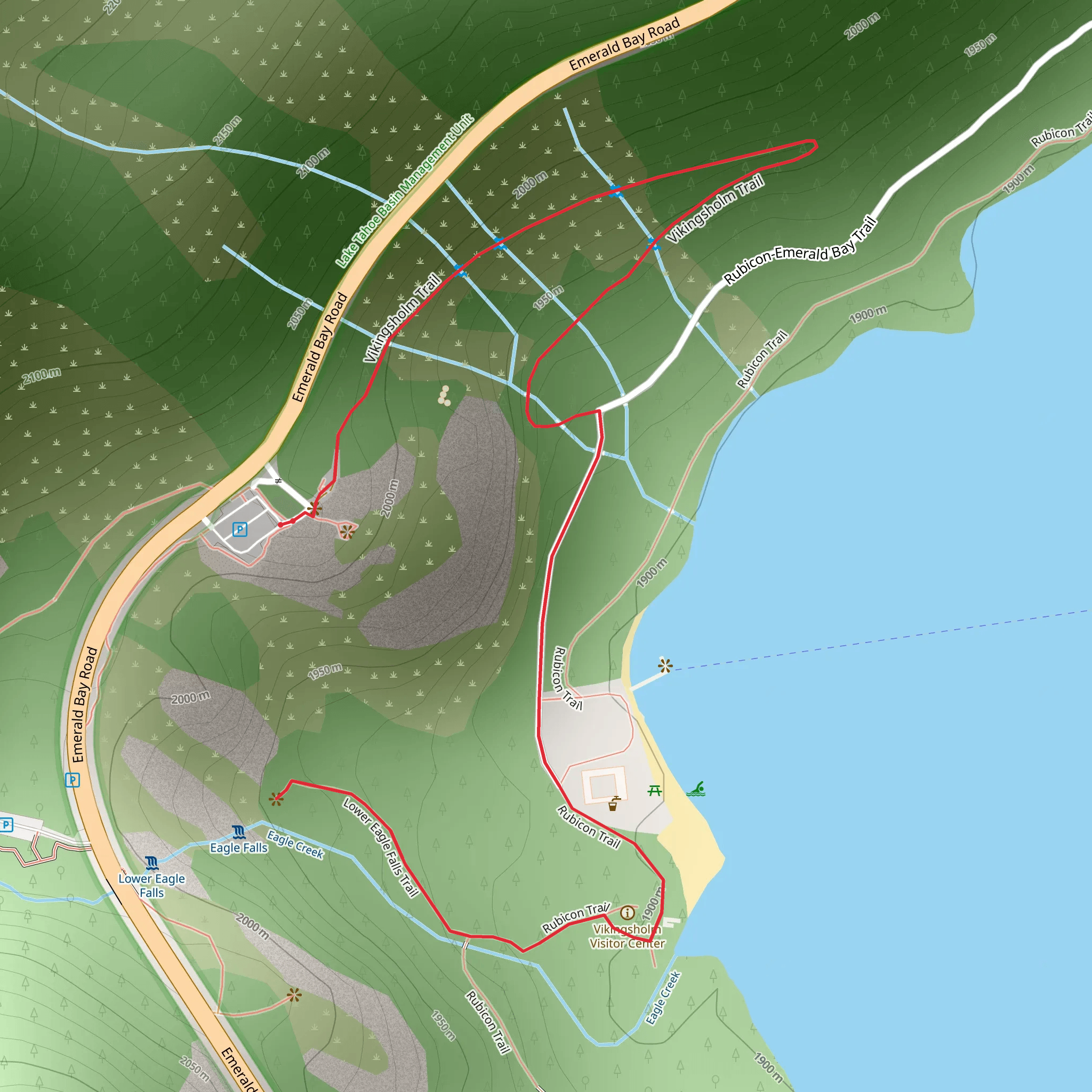 Lower Eagle Falls Trail mobile static map