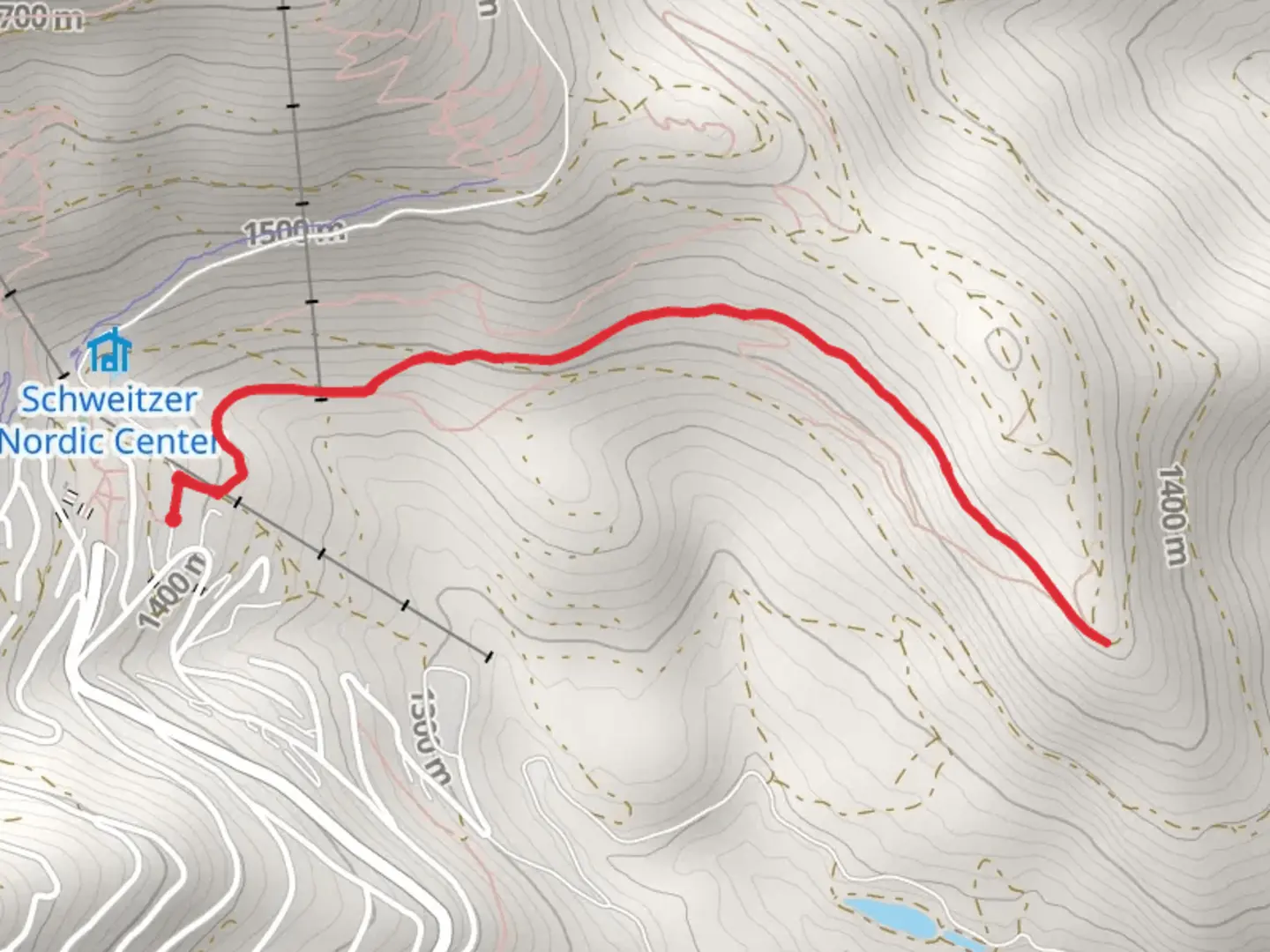 An image depicting the trail Schweitzer - Lower GRR and its surrounding area.