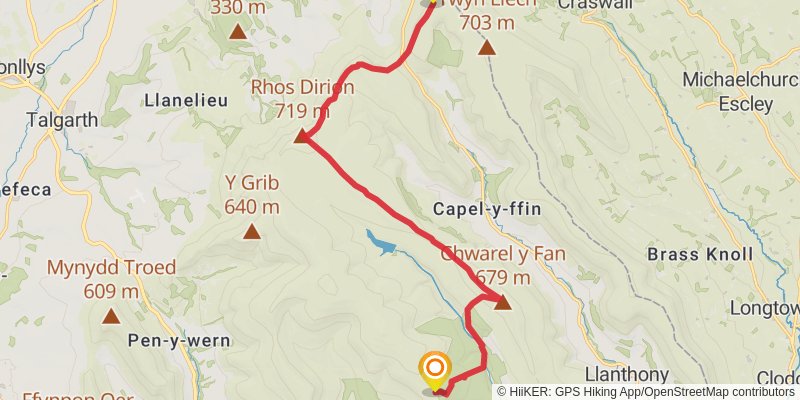 Brecon Beacons Traverse stage 8 Map