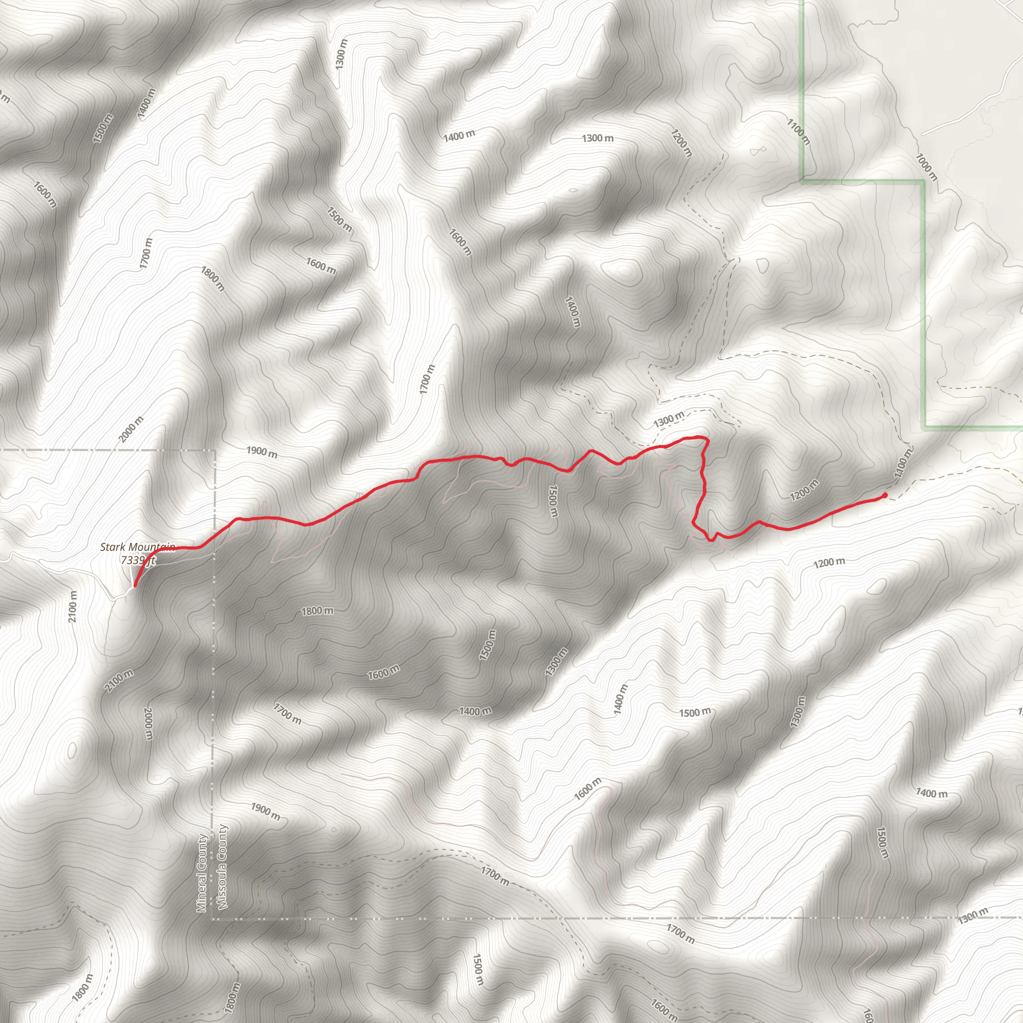 Stark Mountain Trail mobile static map