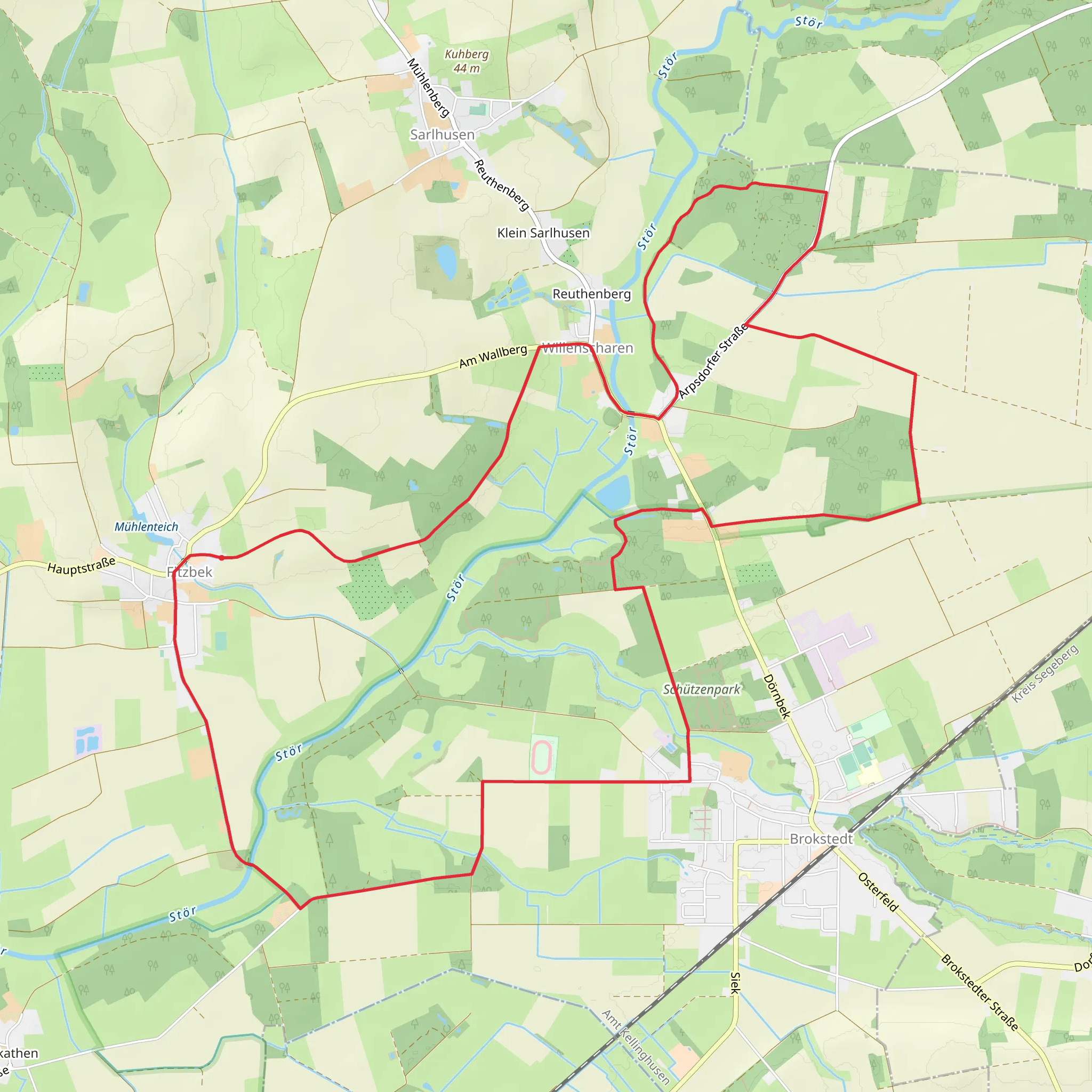 Fitzbek Loop mobile static map