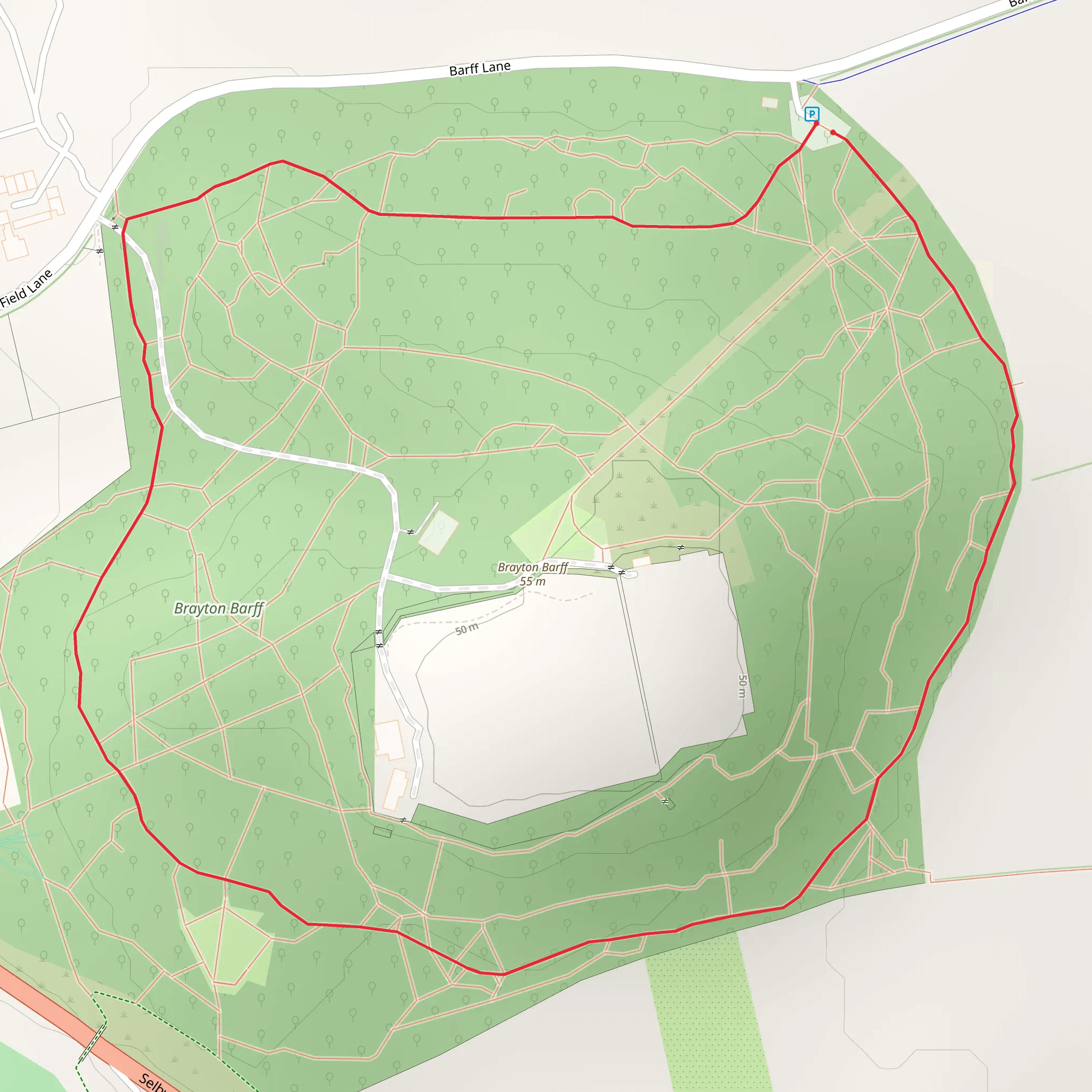 Loop around Brayton Barff mobile static map