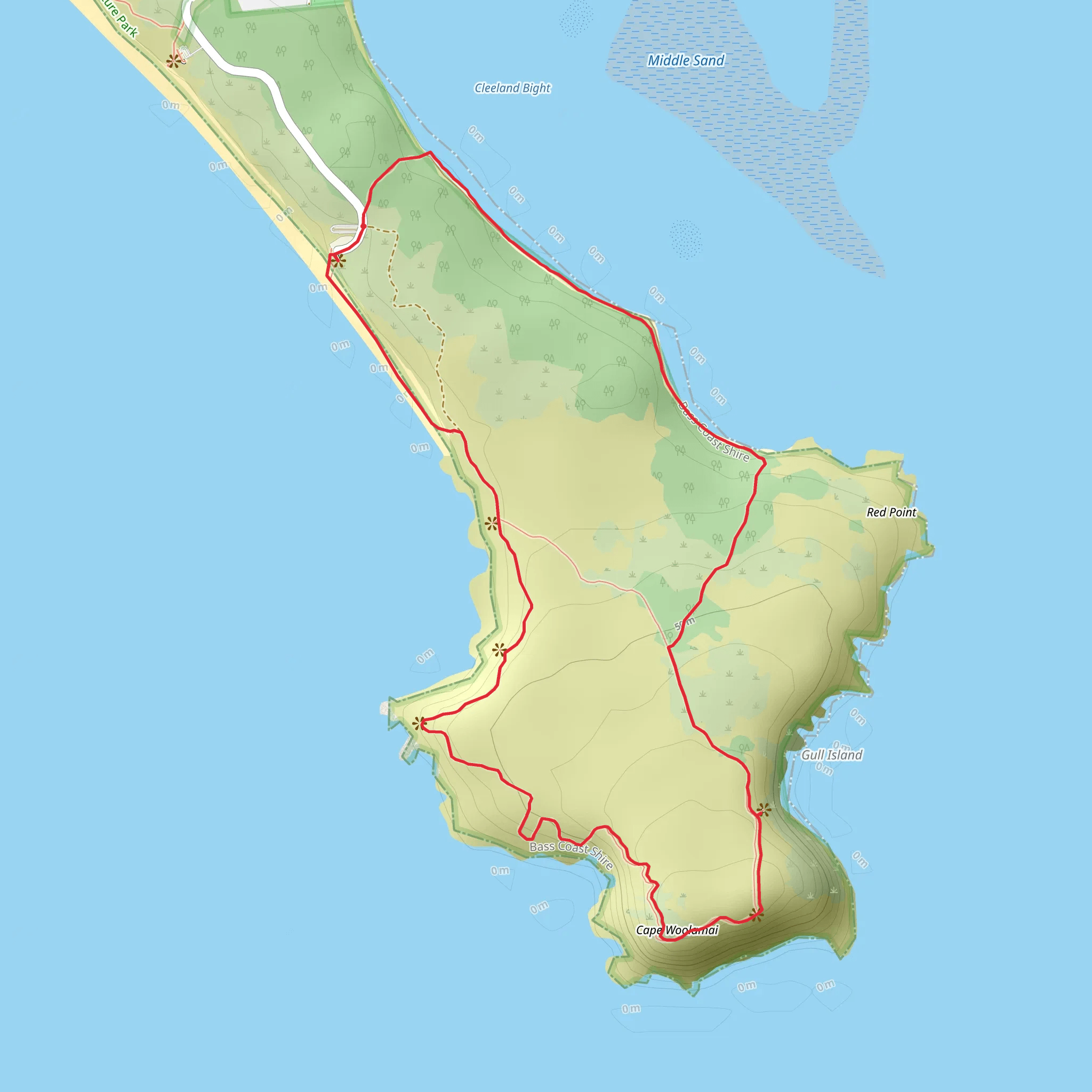 Cape Woolamai Circuit mobile static map