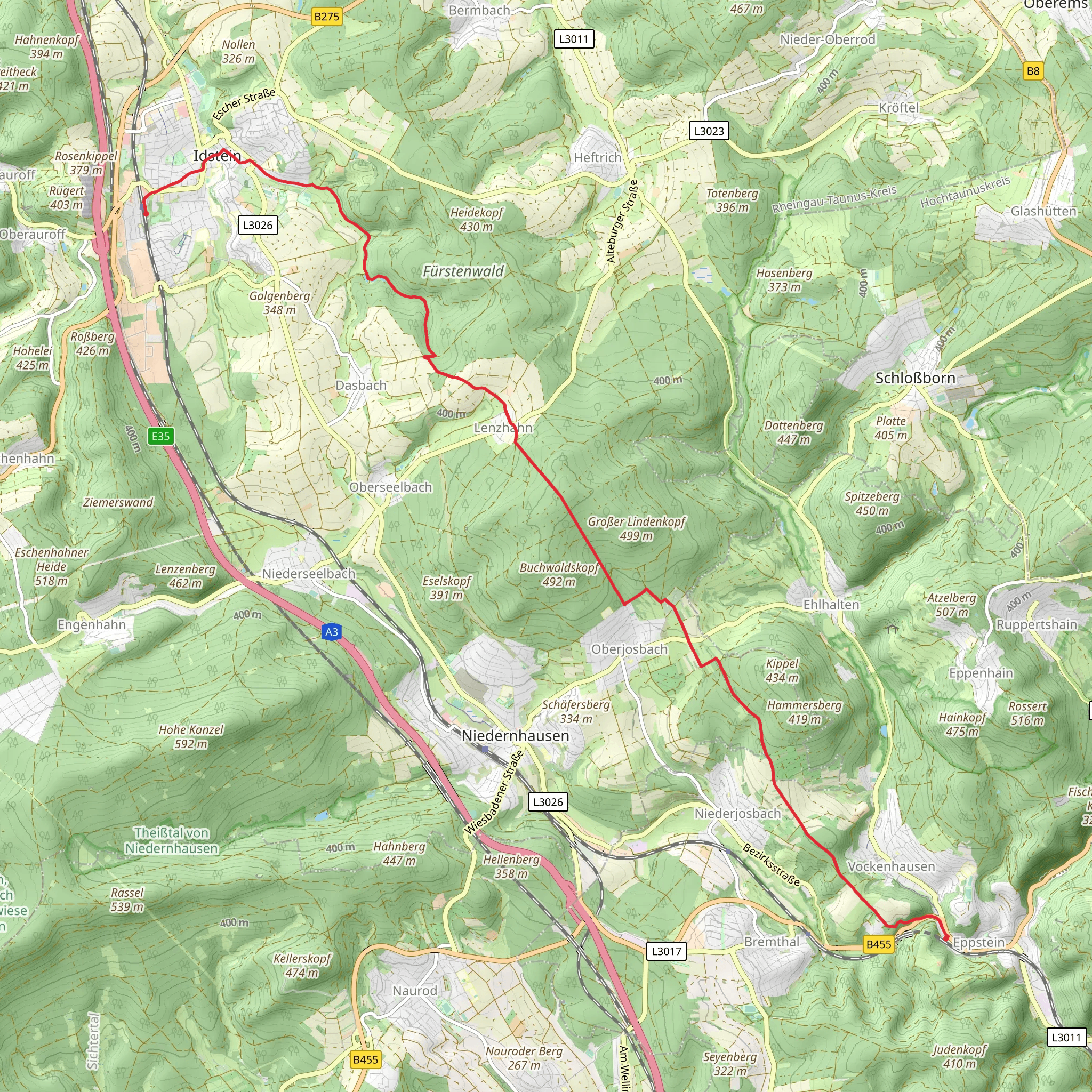 Idstein to Eppstein Walk mobile static map