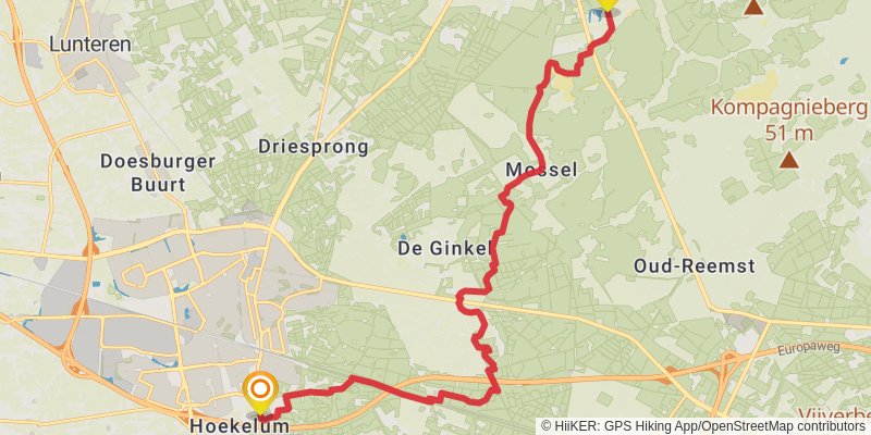 Trekvogelpad stage 13 Map