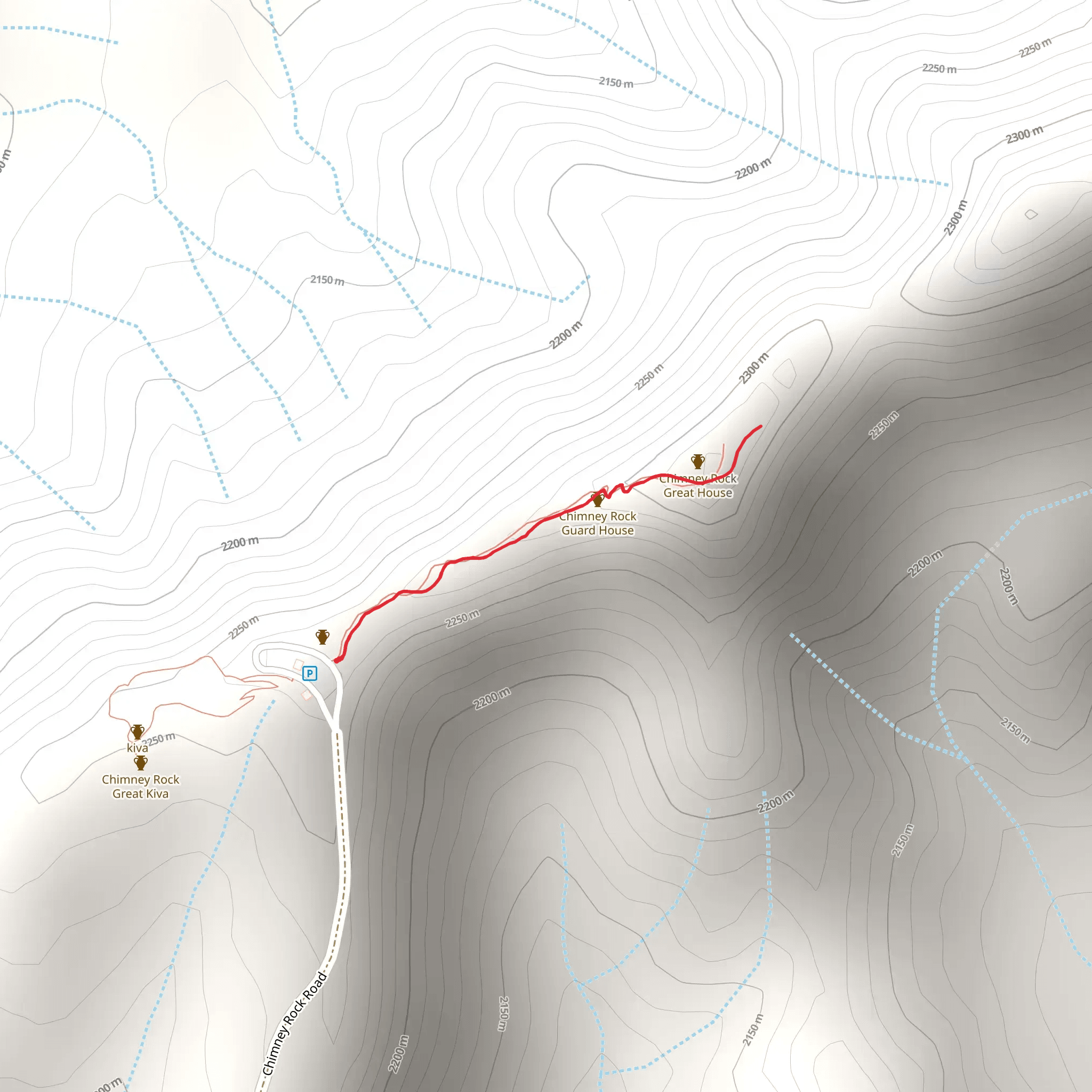 Chimney Rock Trail mobile static map