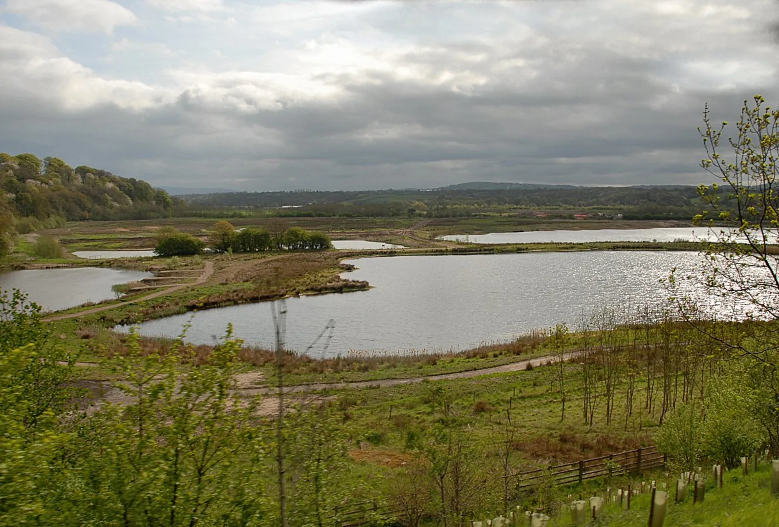 An image depicting the trail Higher Wheelton to Bolton Fold via Brockholes Nature Reserve and Wild Bottom's Wood and its surrounding area.