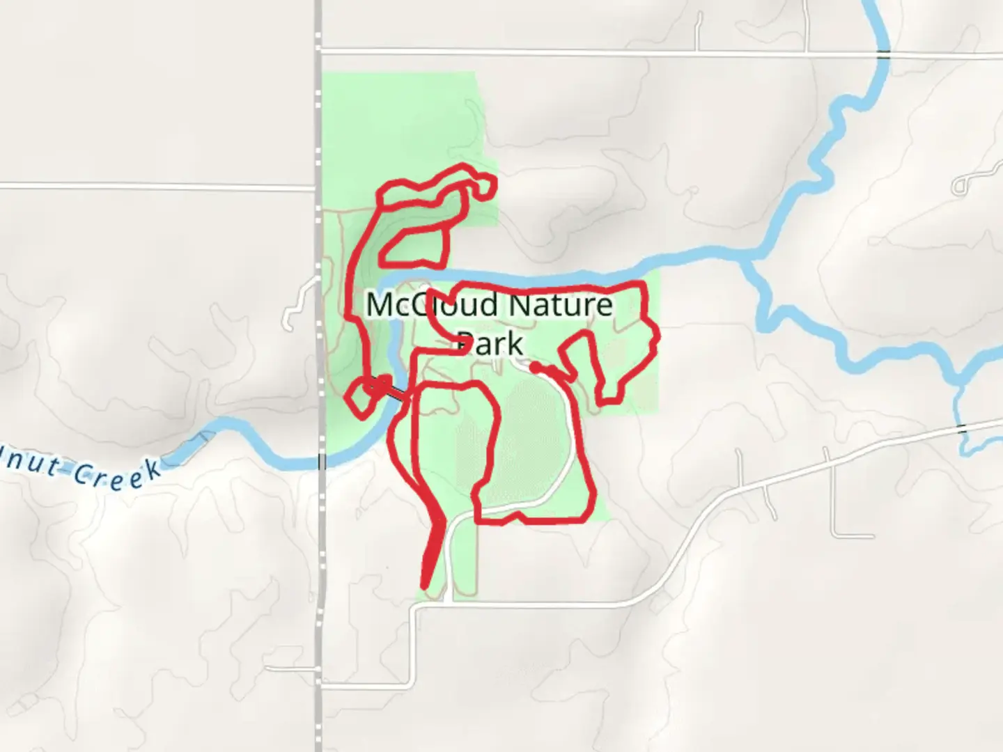 An image depicting the trail Prairie View, Red-Tailed Ridge, Whitetail Ravine and Acorn Pass Loop Trail and its surrounding area.