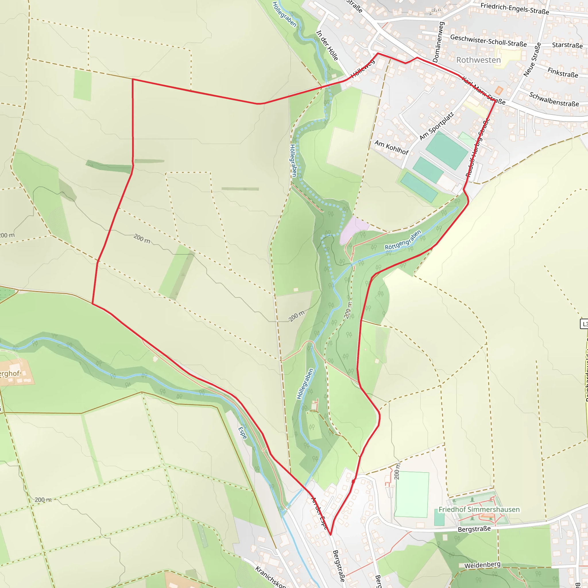 Rothwesten Loop mobile static map