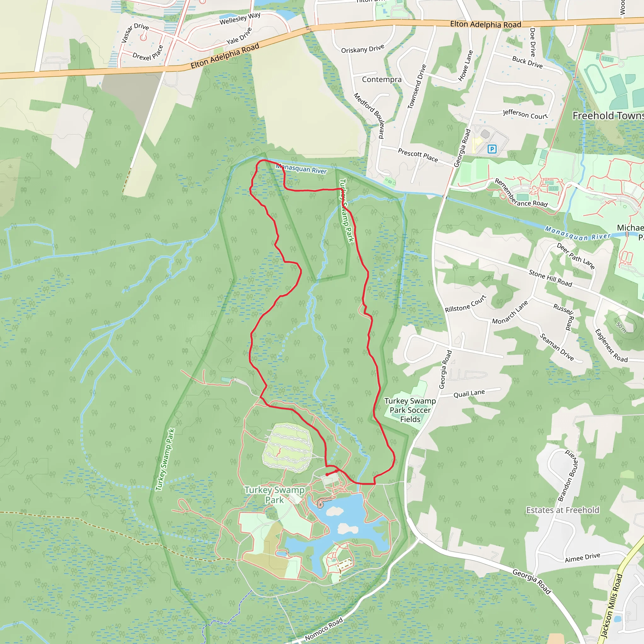 Manasquan Loop Trail mobile static map