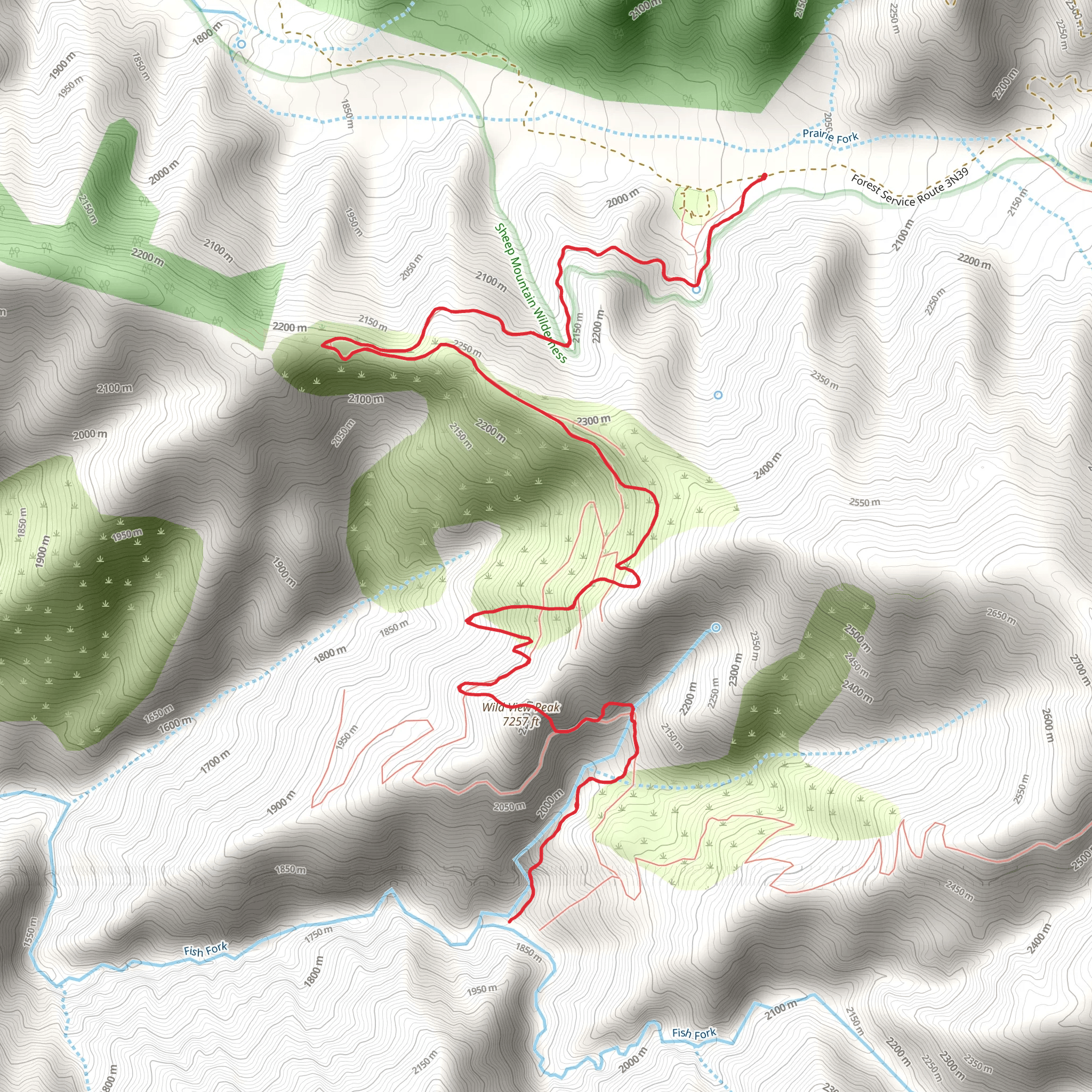 Fish Fork Trail mobile static map