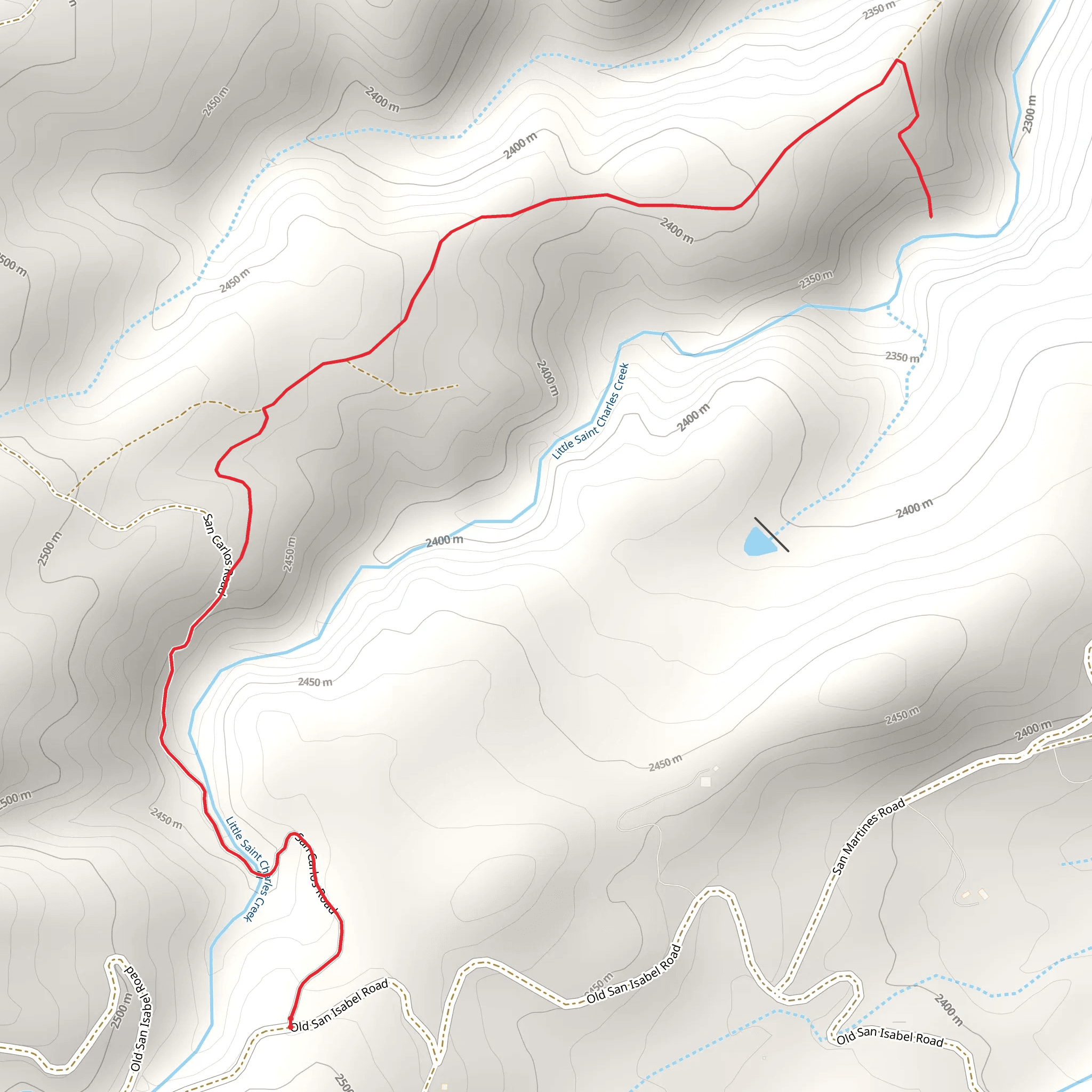 Walk along Little Saint Charles Creek mobile static map