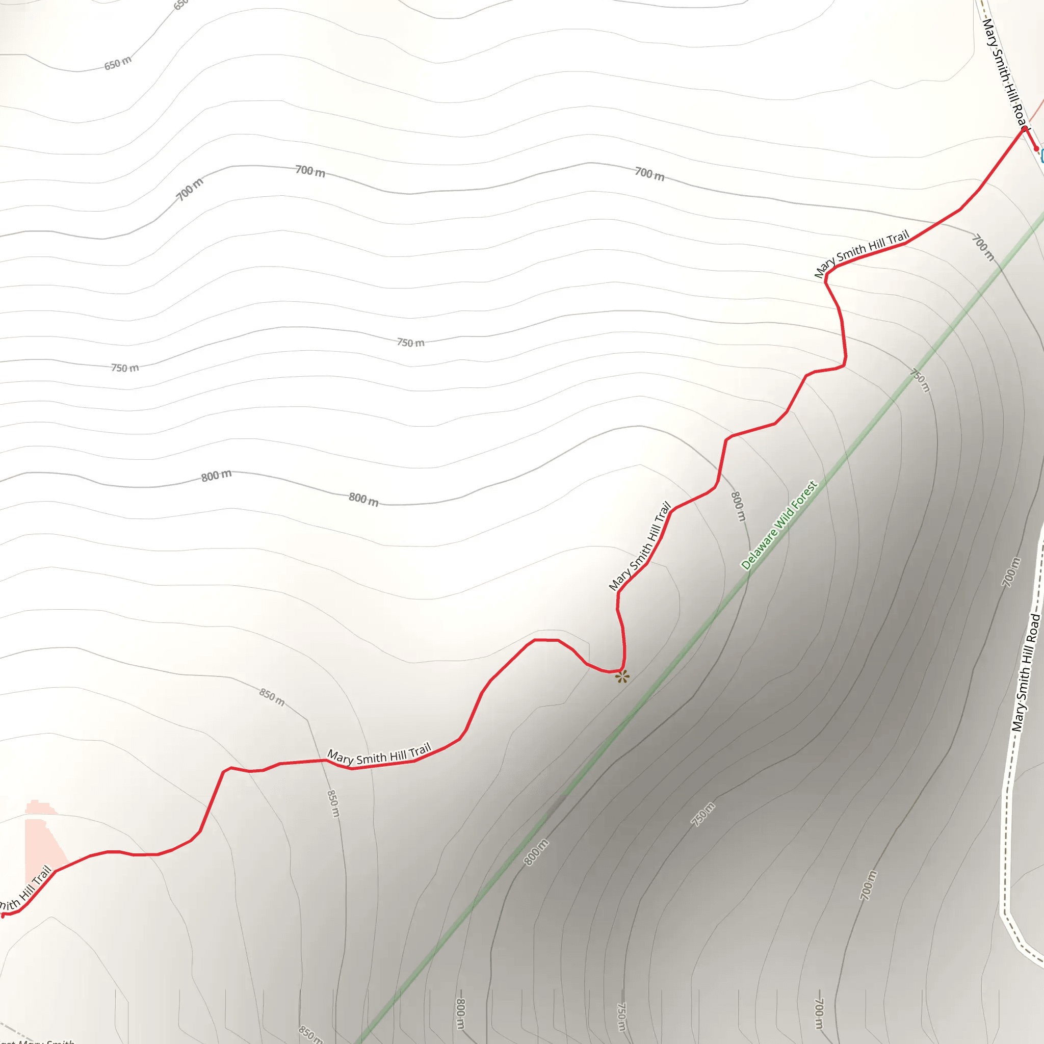 Mary Smith Hill Short Trail mobile static map