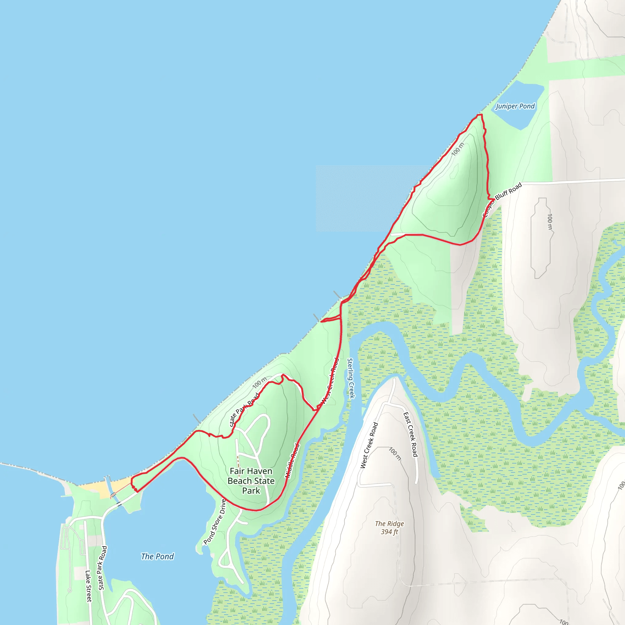 Fairhaven Beach State Park Loop mobile static map
