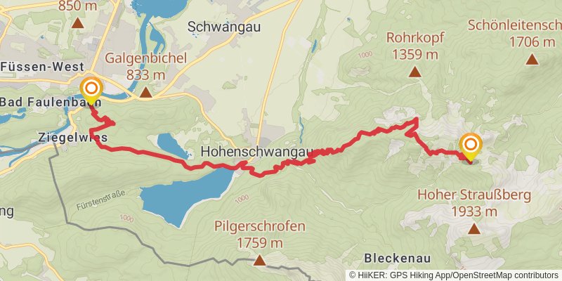 Himmelsstürmer-Route stage 2 Map