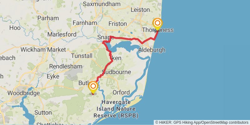 Suffolk Coast Path stage 2 Map