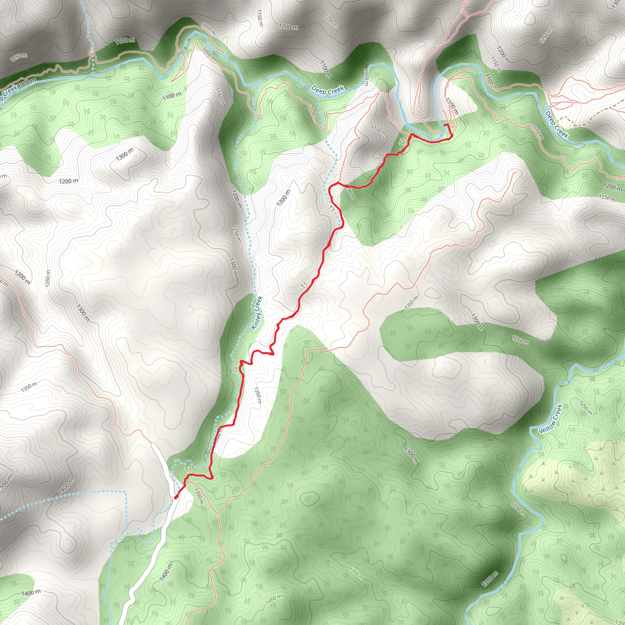 Bradford Ridge Path mobile static map