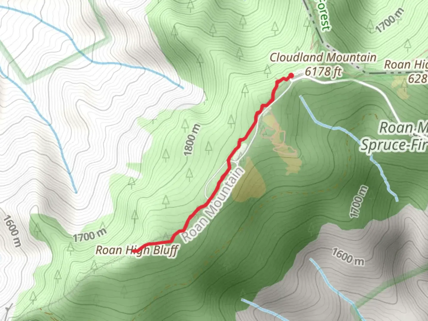 An image depicting the trail Roan High Bluff Trail and its surrounding area.