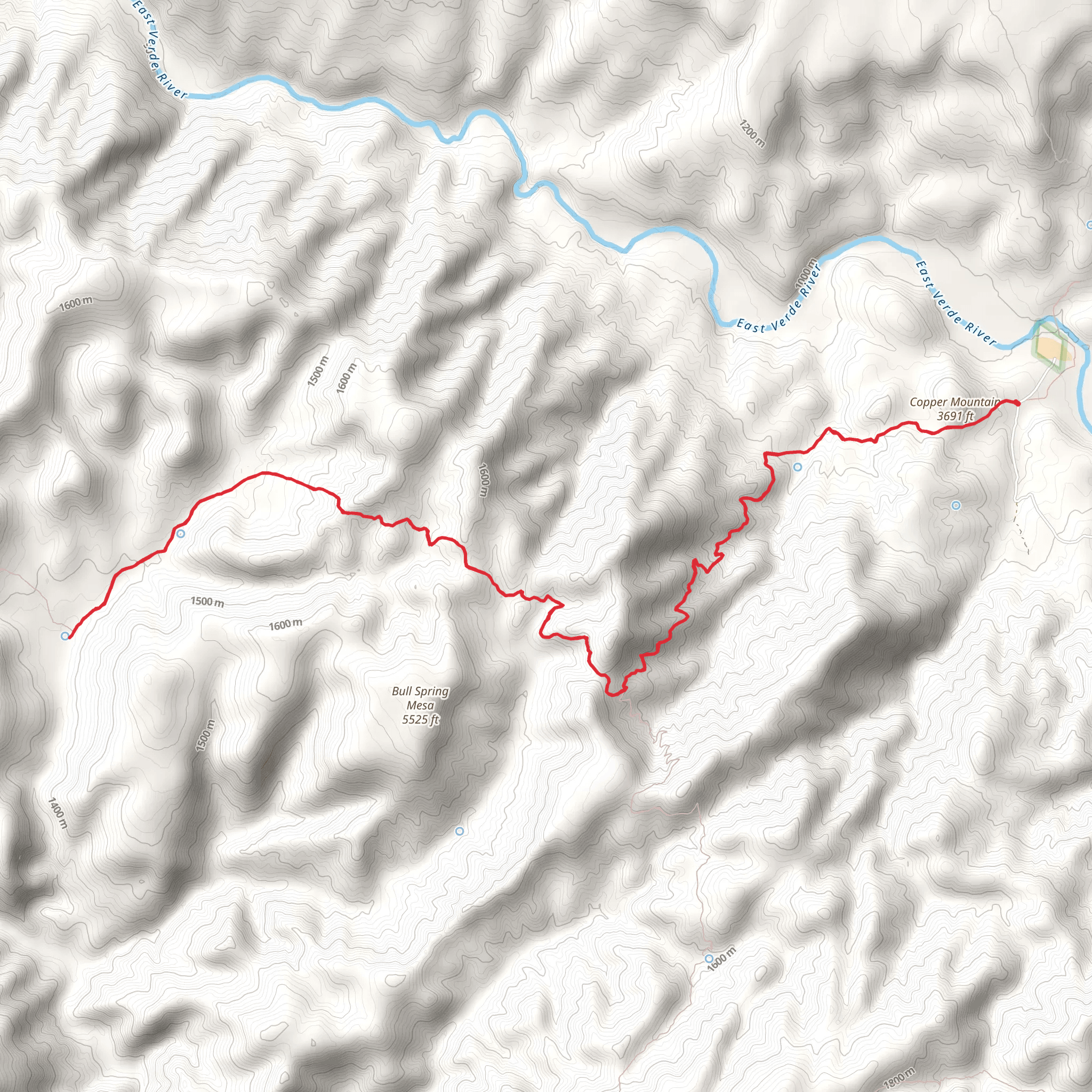 Bull Spring Trail mobile static map