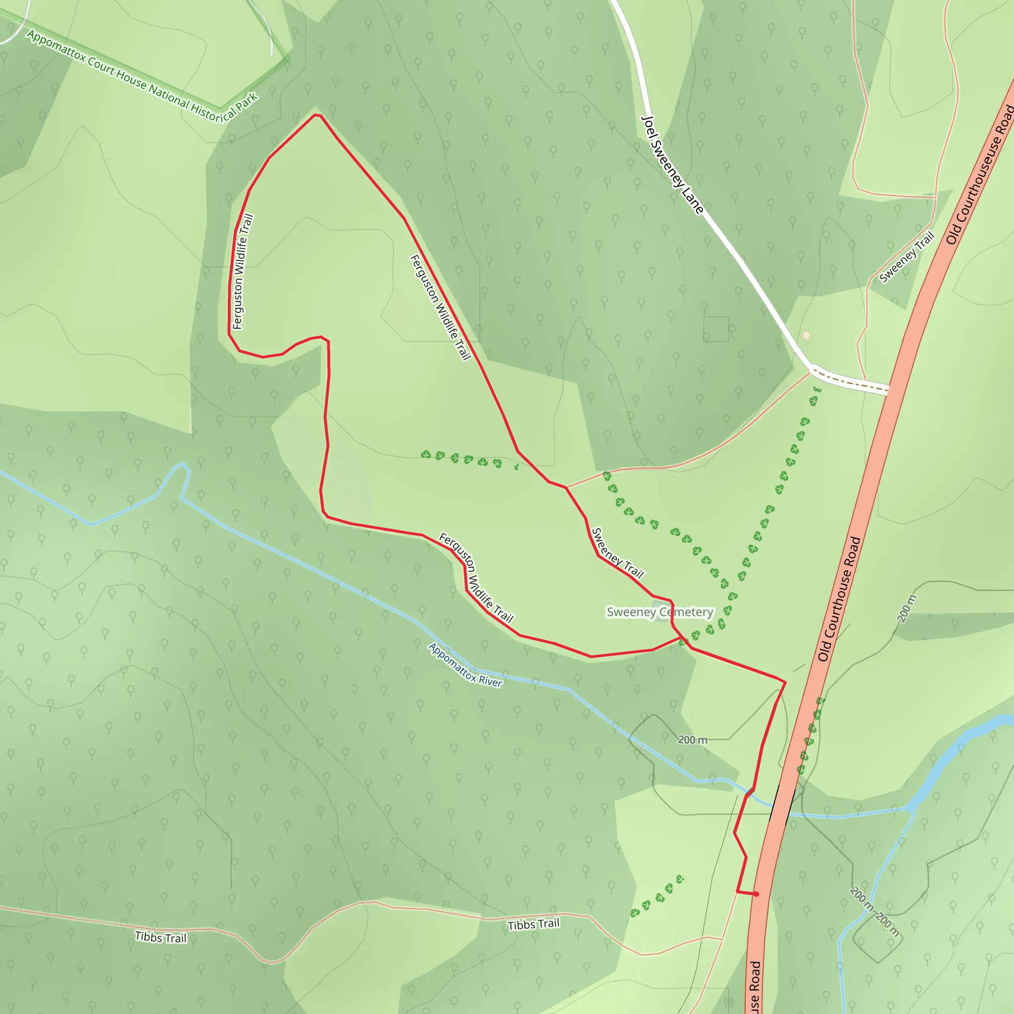 Ferguston Wildlife Loop Trail mobile static map