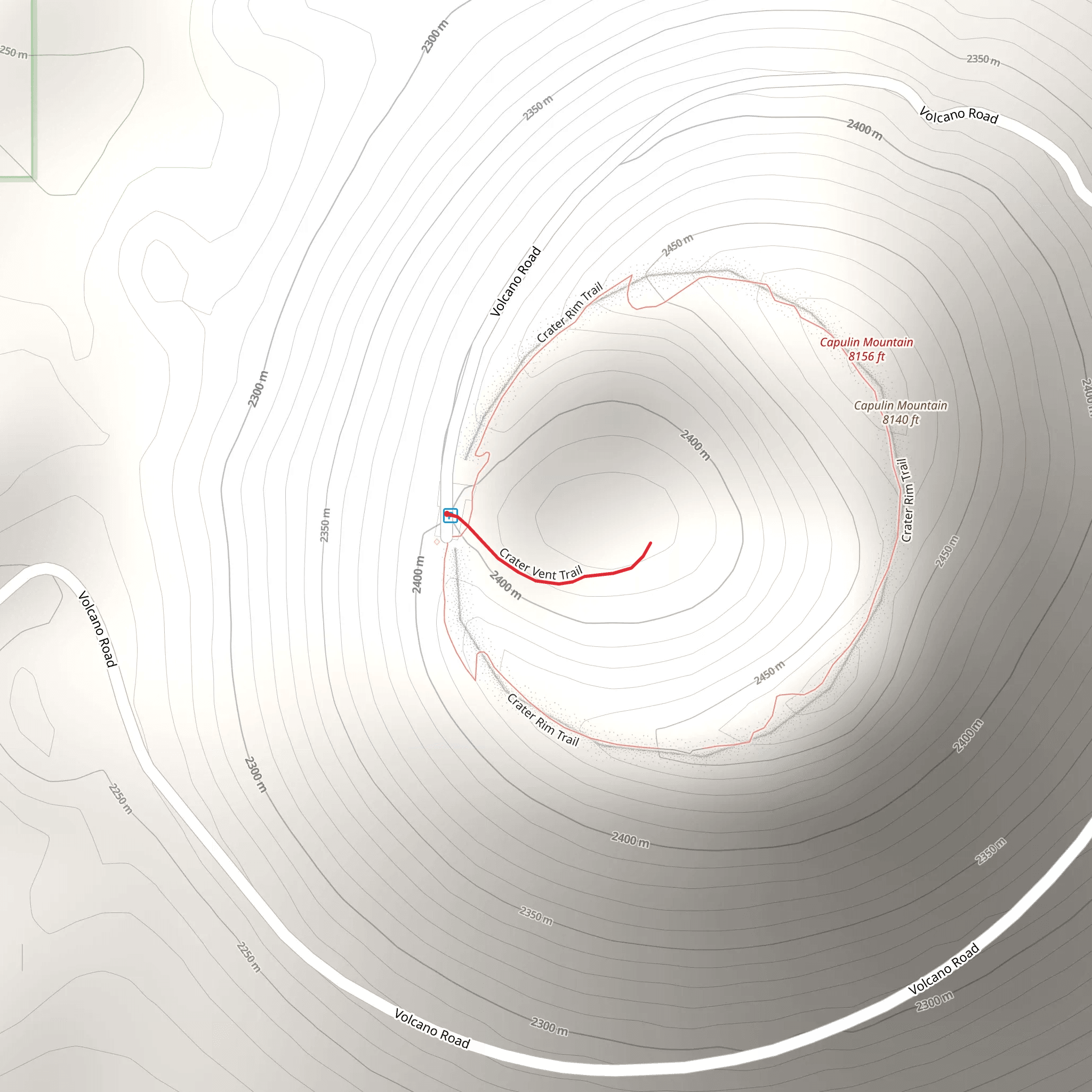 Crater Vent Trail mobile static map