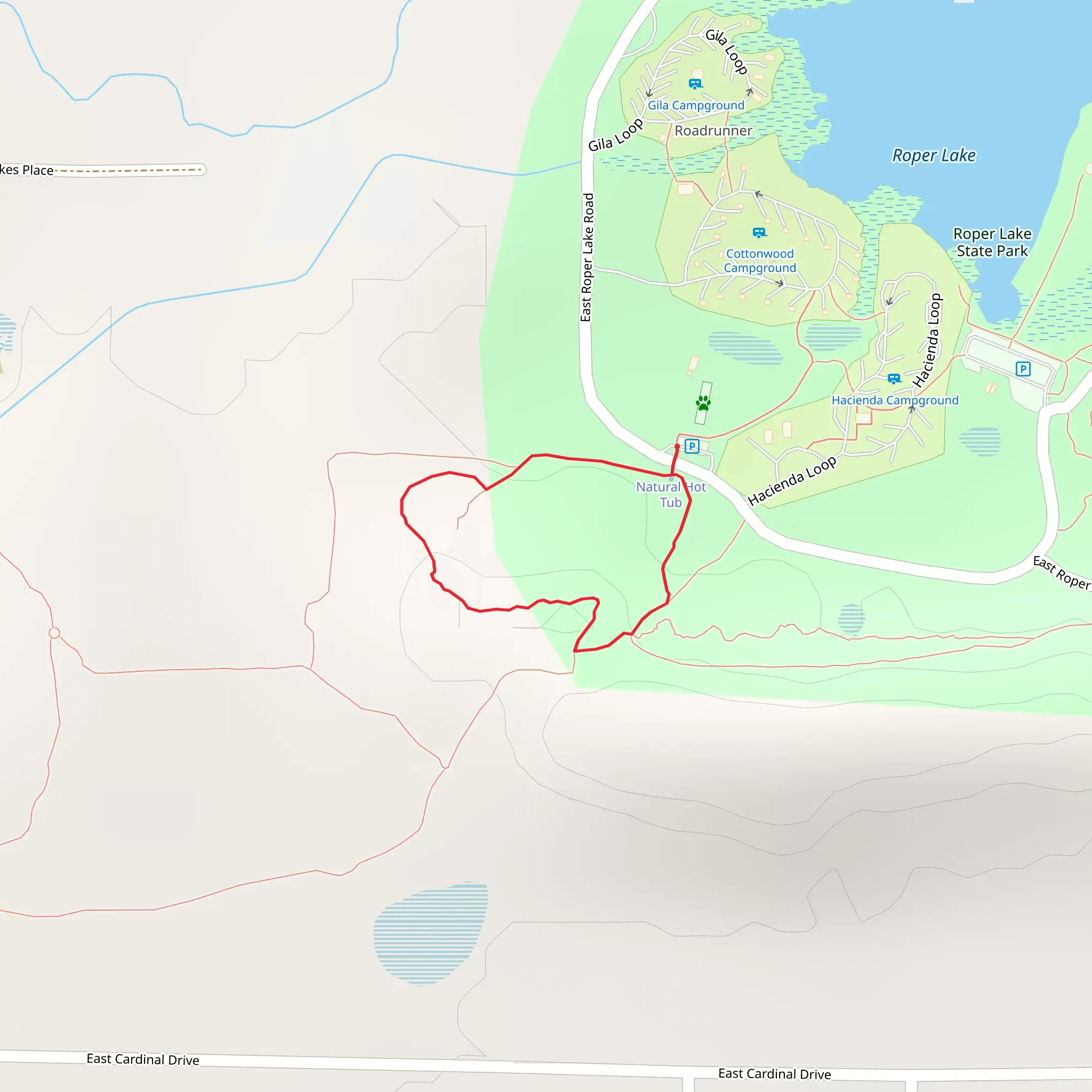 East Roper Lake Road Short South Loop mobile static map