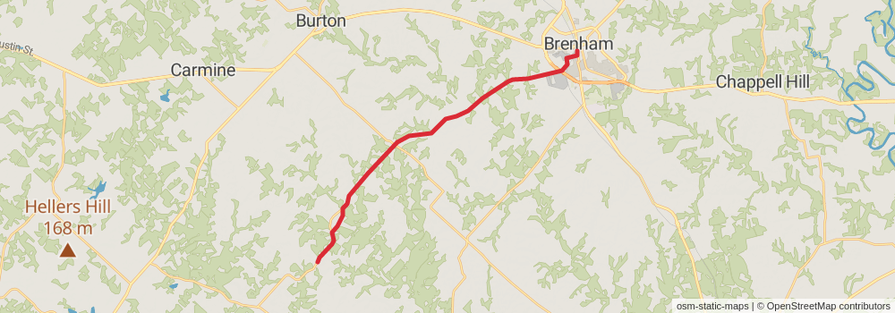 American Perimeter Trail - Texas Primary stage 77 Map