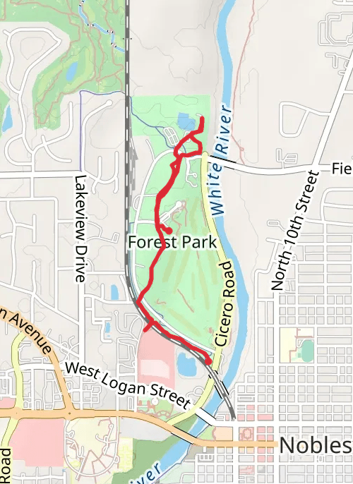 Forest Park 11-12-2025 short hike mobile static map