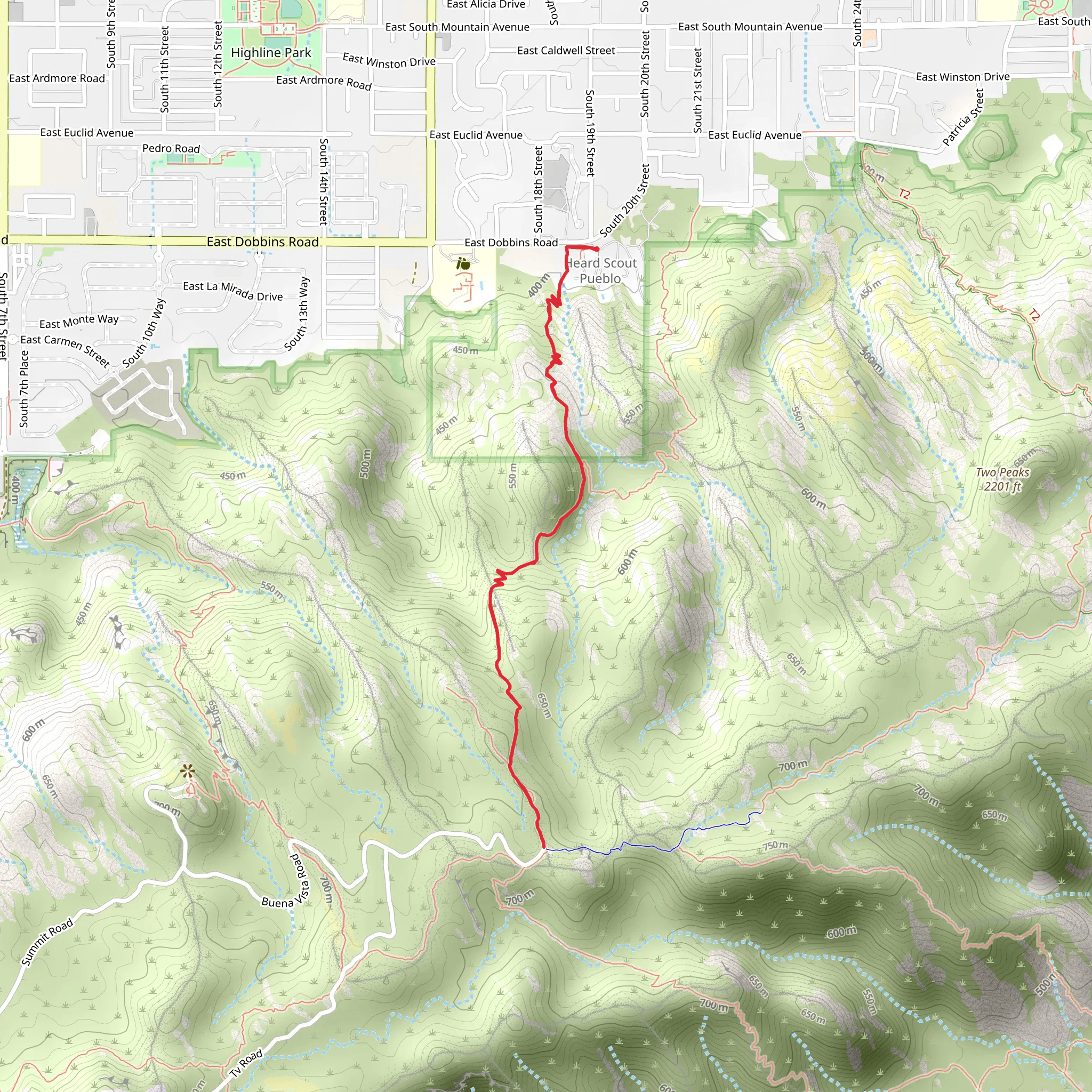 Geronimo Trail mobile static map