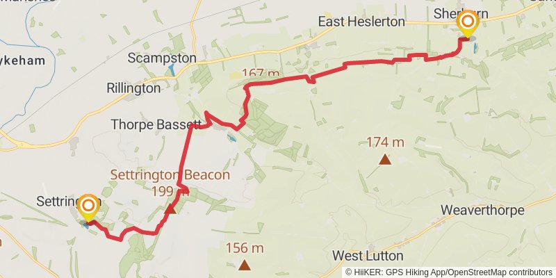 Vale of Pickering Loop from Kirkham Priory stage 10 Map