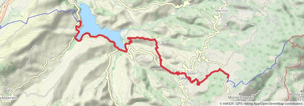 Cammino Kalabria Coast to Coast stage 3 Map