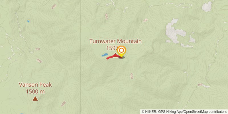 Tumwater Trail spur 1 Map