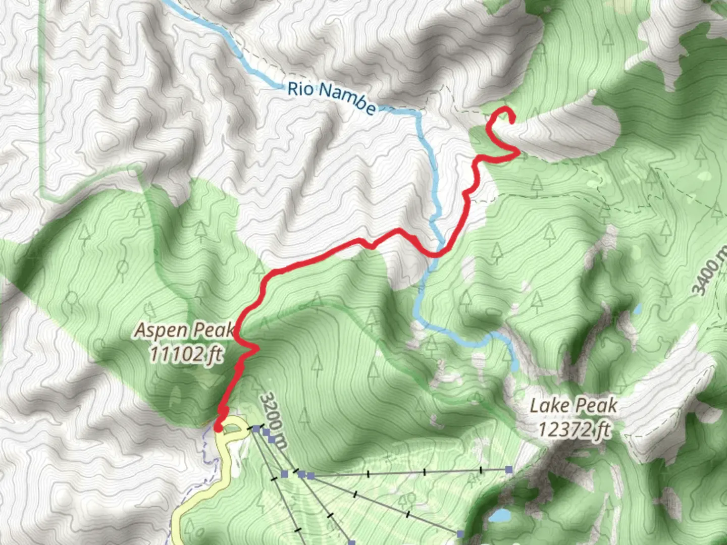 An image depicting the trail Winsor Trail - Aspen Basin and its surrounding area.