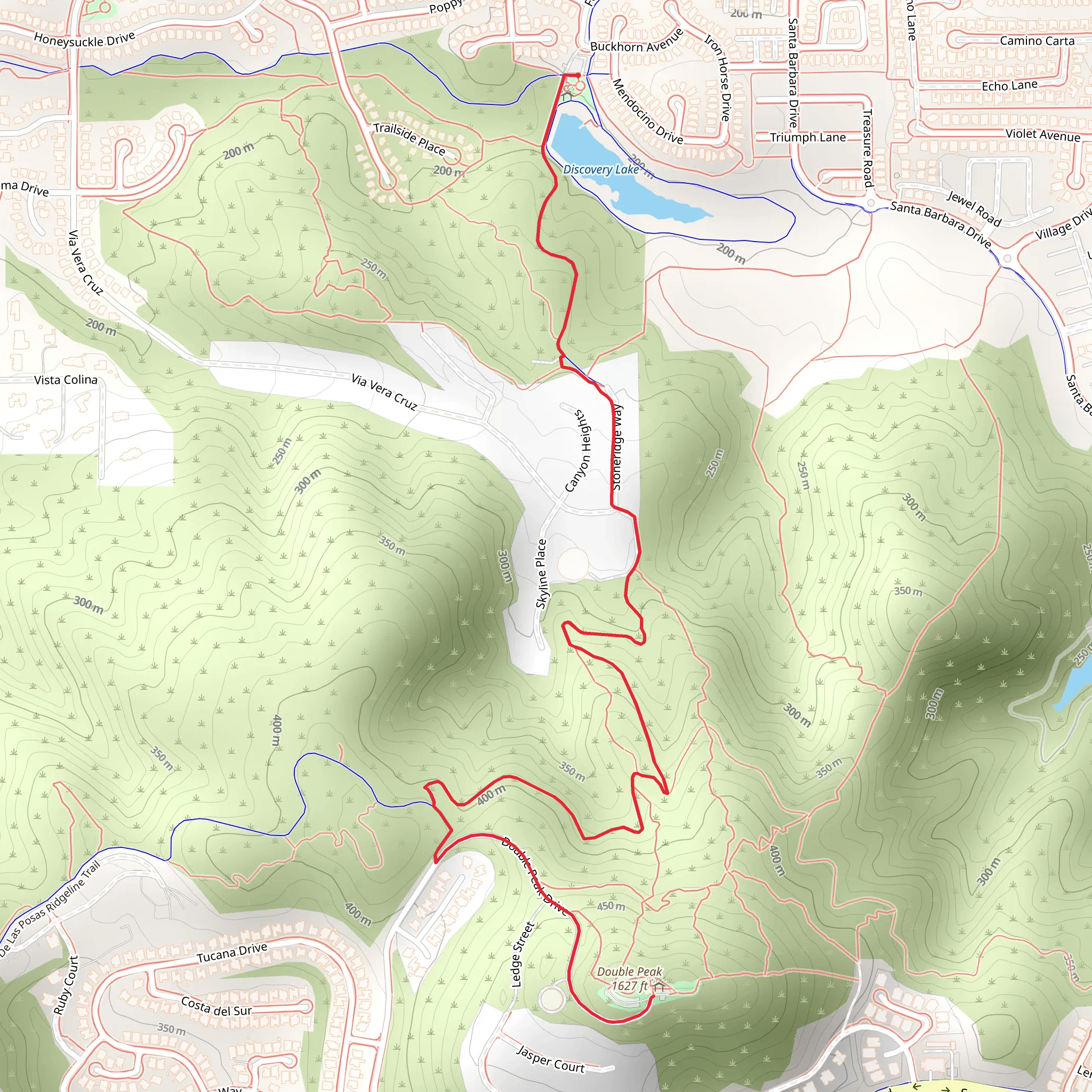 Double Peak via Discovery Community Park mobile static map
