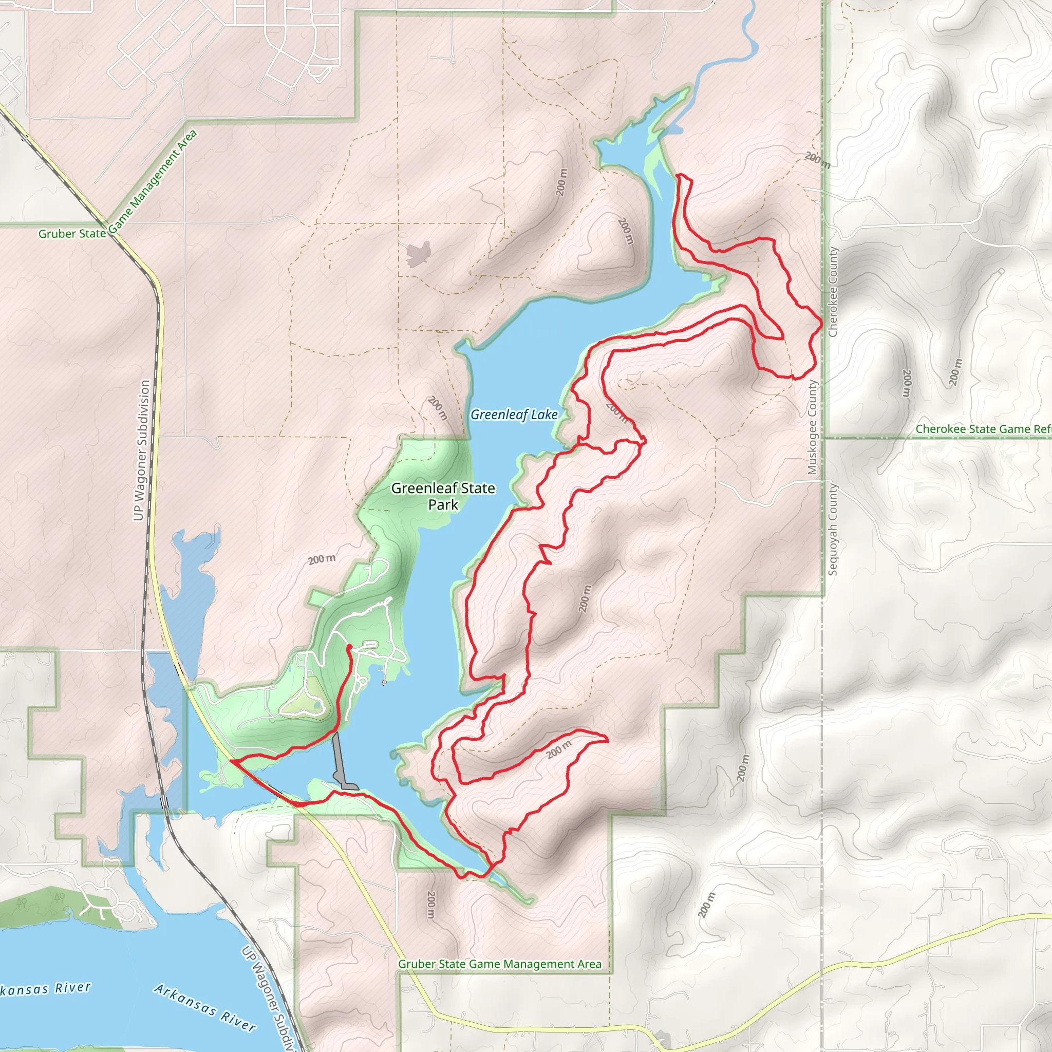 Greenleaf Trail mobile static map
