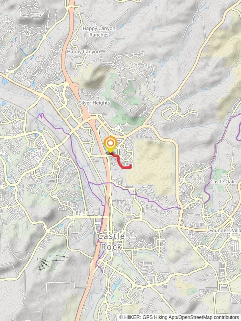 An image depicting the trail Castle Rock and its surrounding area.