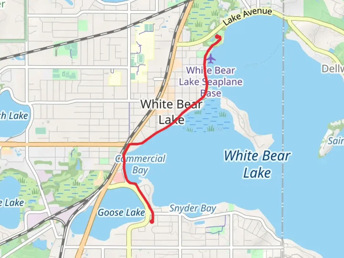 An image depicting the trail Mark Sather Trail - White Bear Lake County Park and its surrounding area.