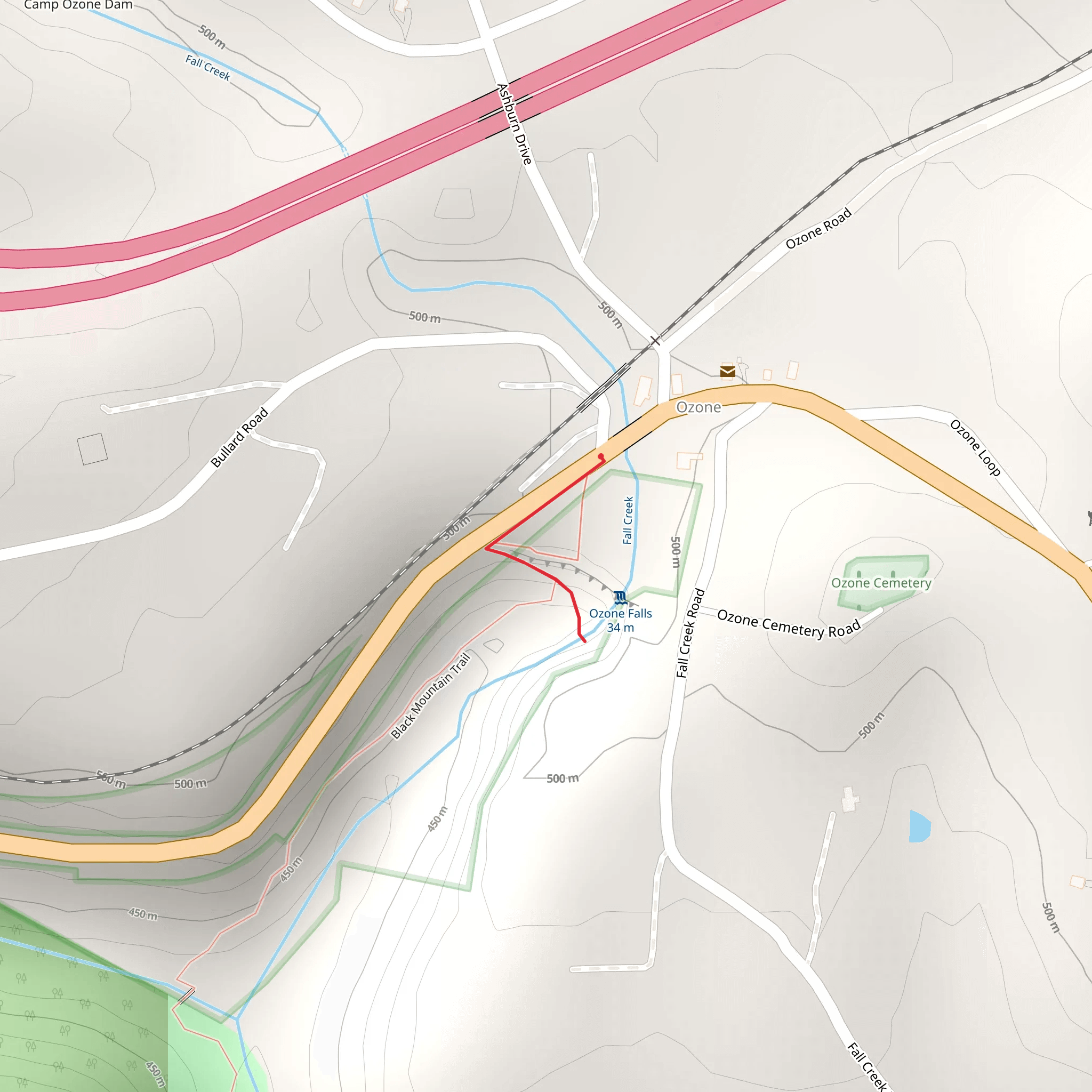 Bullard Road Short Trail mobile static map